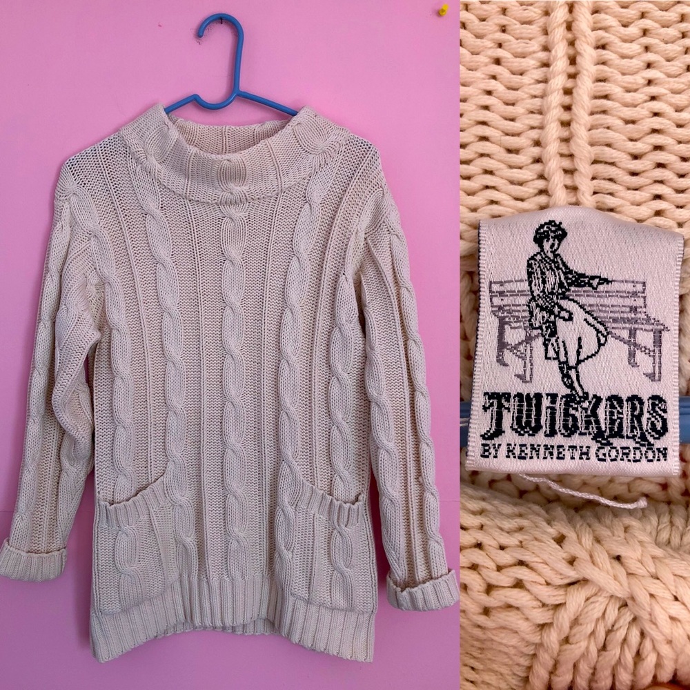 Twickers by Kenneth Gordon Vintage Knit Quality Sweater Chill Comfy